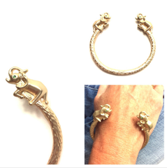 Elephant Open Bangle