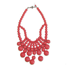 Large Bead Bib Necklace